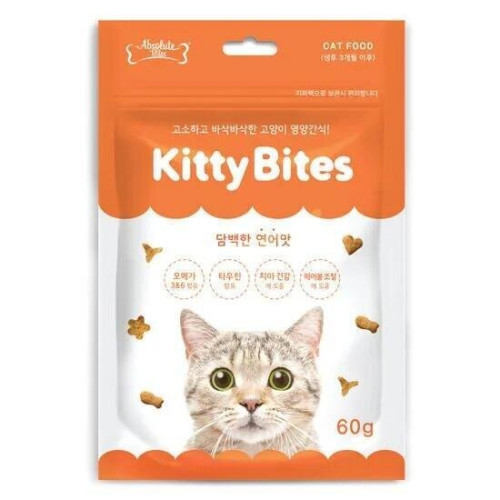 Absolute Bites - Kitty Bites 去毛球營養脆餅 潔齒貓小食 三文魚味 60g (872417) (EXP: 01月/2028)